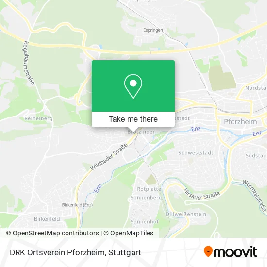 Карта DRK Ortsverein Pforzheim