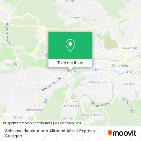 Карта Schlüsseldienst Alarm Allround Allzeit Express