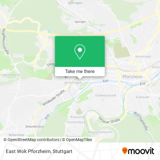 Карта East Wok Pforzheim
