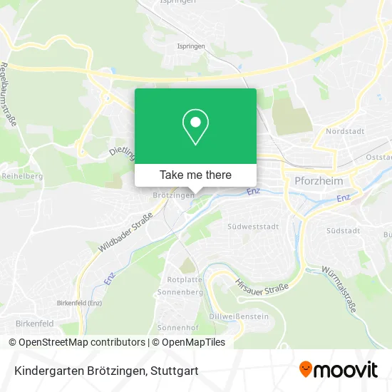 Карта Kindergarten Brötzingen