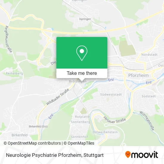 Карта Neurologie Psychiatrie Pforzheim