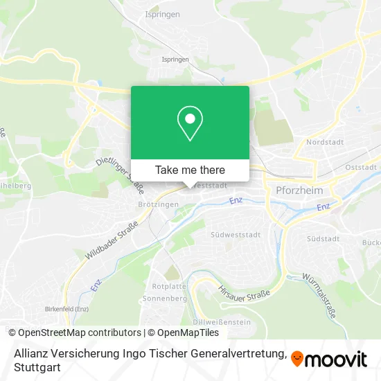 Карта Allianz Versicherung Ingo Tischer Generalvertretung