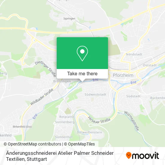 Карта Änderungsschneiderei Atelier Palmer Schneider Textilien