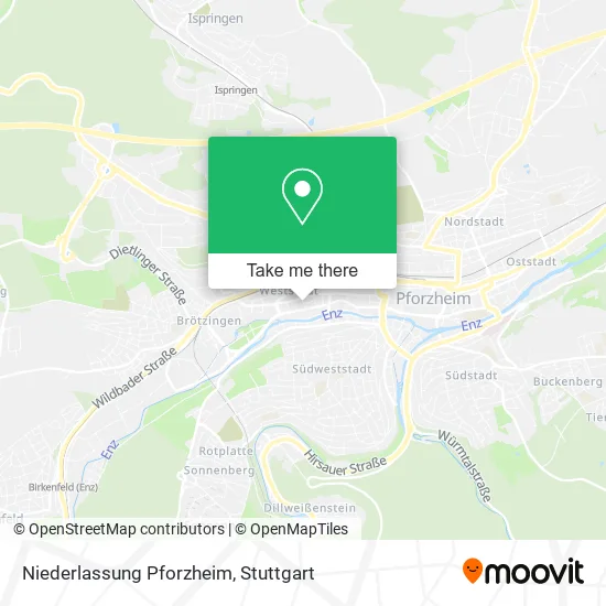 Карта Niederlassung Pforzheim