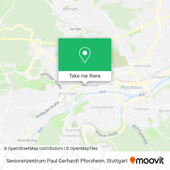 Карта Seniorenzentrum Paul Gerhardt Pforzheim