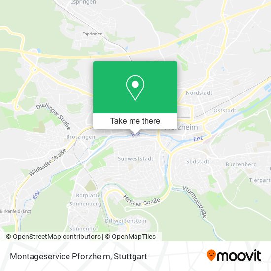 Montageservice Pforzheim map