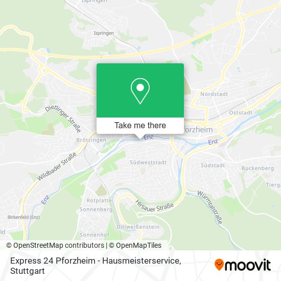 Express 24 Pforzheim - Hausmeisterservice map