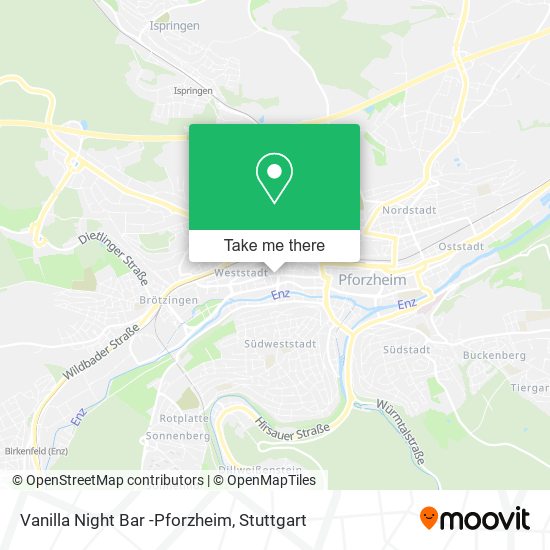 Vanilla Night Bar -Pforzheim map