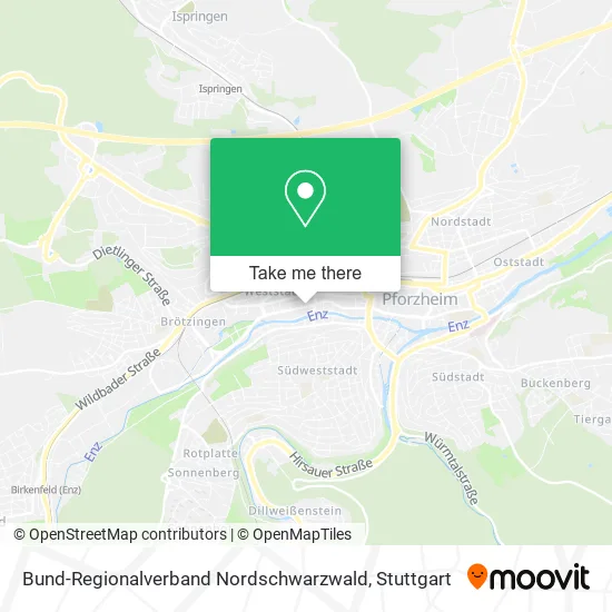 Карта Bund-Regionalverband Nordschwarzwald