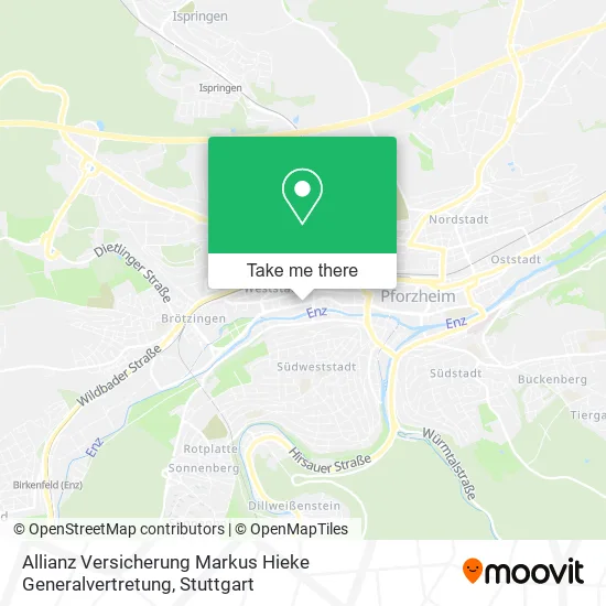 Карта Allianz Versicherung Markus Hieke Generalvertretung