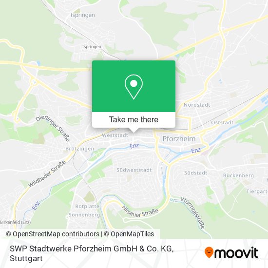 SWP Stadtwerke Pforzheim GmbH & Co. KG map
