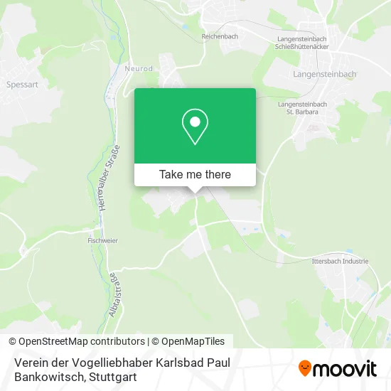 Карта Verein der Vogelliebhaber Karlsbad Paul Bankowitsch