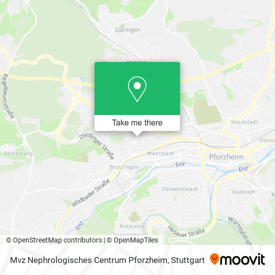 Карта Mvz Nephrologisches Centrum Pforzheim