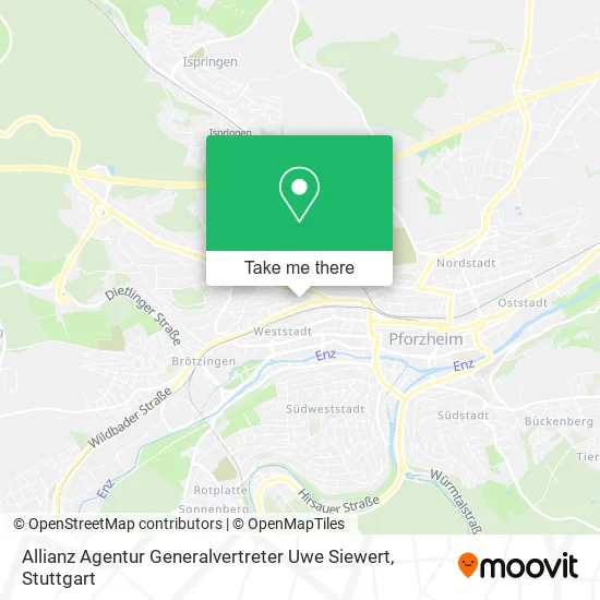 Карта Allianz Agentur Generalvertreter Uwe Siewert