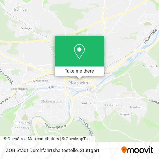 Карта ZOB Stadt Durchfahrtshaltestelle