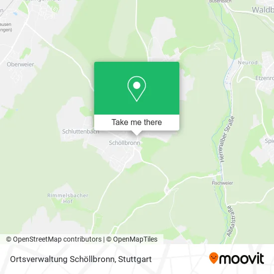 Карта Ortsverwaltung Schöllbronn