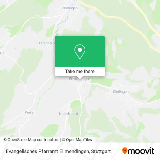 Карта Evangelisches Pfarramt Ellmendingen