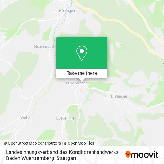 Карта Landesinnungsverband des Konditorenhandwerks Baden Wuerttemberg