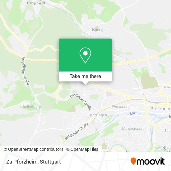 Карта Za Pforzheim