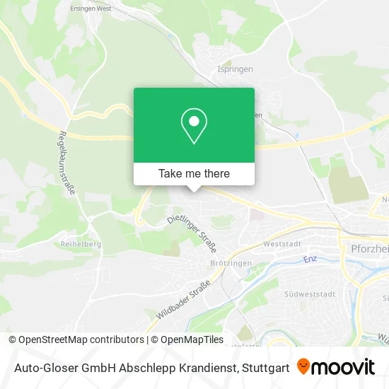 Карта Auto-Gloser GmbH Abschlepp Krandienst