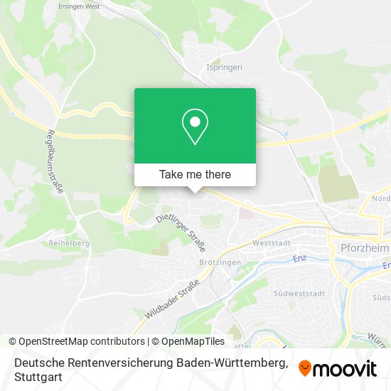 Deutsche Rentenversicherung Baden-Württemberg map