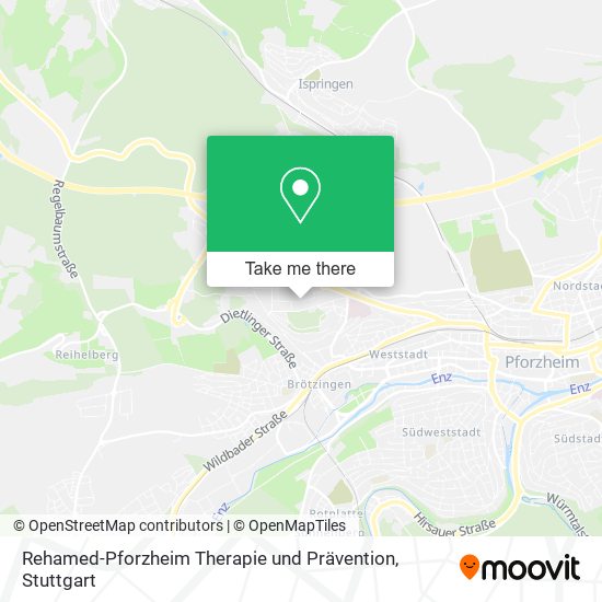 Rehamed-Pforzheim Therapie und Prävention map