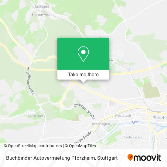 Карта Buchbinder Autovermietung Pforzheim