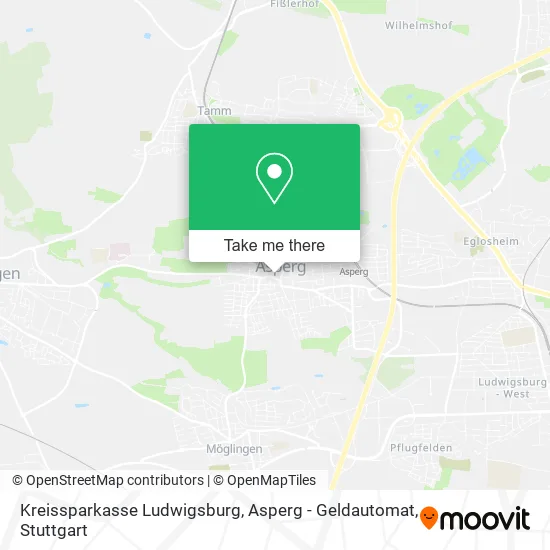 Карта Kreissparkasse Ludwigsburg, Asperg - Geldautomat