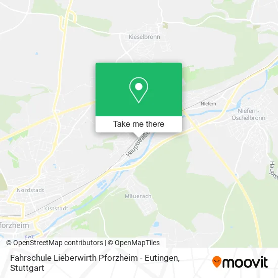 Карта Fahrschule Lieberwirth Pforzheim - Eutingen