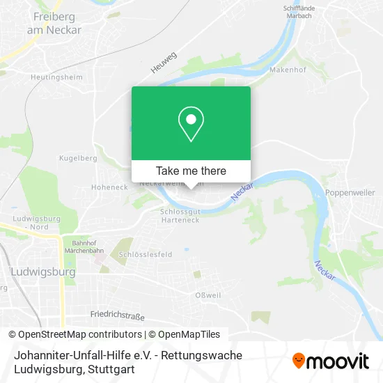 Карта Johanniter-Unfall-Hilfe e.V. - Rettungswache Ludwigsburg