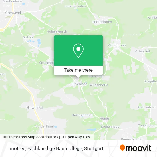 Карта Timotree, Fachkundige Baumpflege