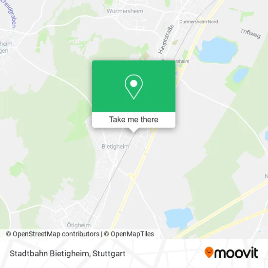 Карта Stadtbahn Bietigheim