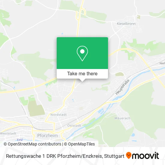 Карта Rettungswache 1 DRK Pforzheim / Enzkreis