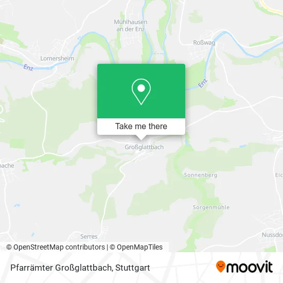 Карта Pfarrämter Großglattbach
