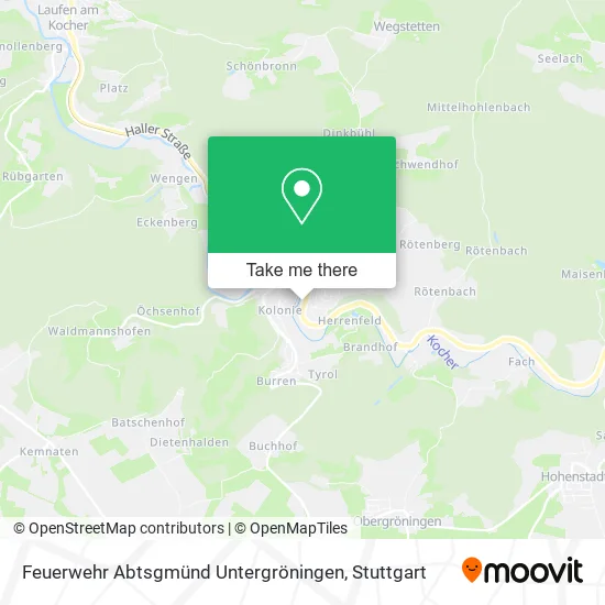 Карта Feuerwehr Abtsgmünd Untergröningen