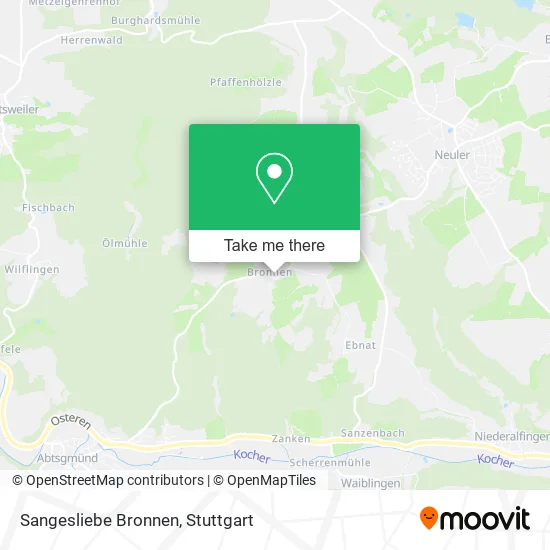 Карта Sangesliebe Bronnen