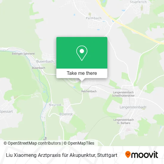 Карта Liu Xiaomeng Arztpraxis für Akupunktur