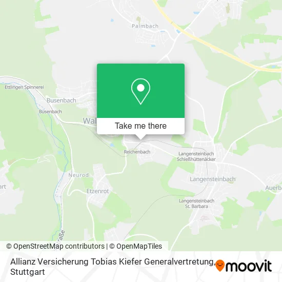 Карта Allianz Versicherung Tobias Kiefer Generalvertretung