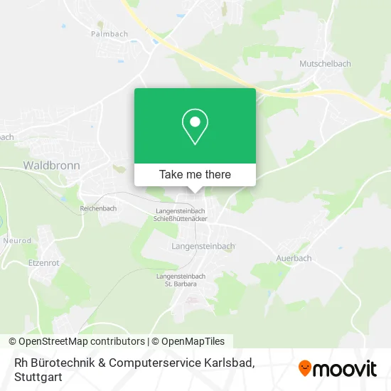 Карта Rh Bürotechnik & Computerservice Karlsbad