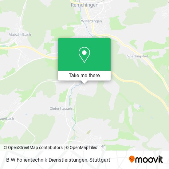 B W Folientechnik Dienstleistungen map