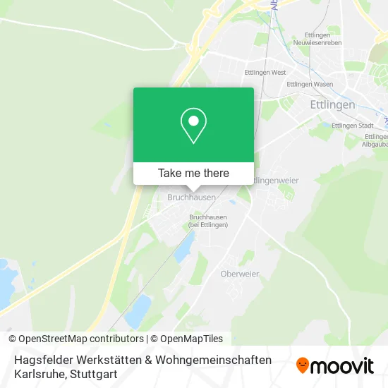Карта Hagsfelder Werkstätten & Wohngemeinschaften Karlsruhe