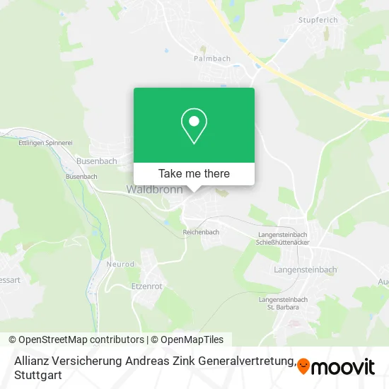 Карта Allianz Versicherung Andreas Zink Generalvertretung