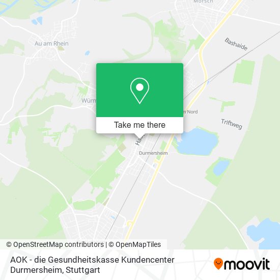 Карта AOK - die Gesundheitskasse Kundencenter Durmersheim