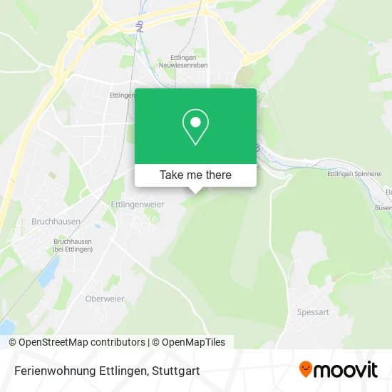 Карта Ferienwohnung Ettlingen