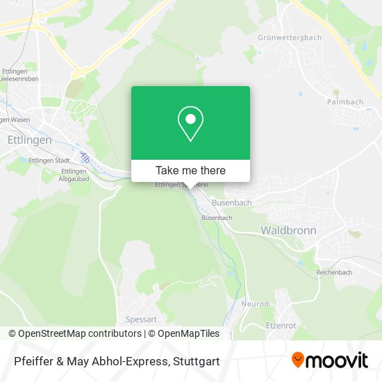 Pfeiffer & May Abhol-Express map