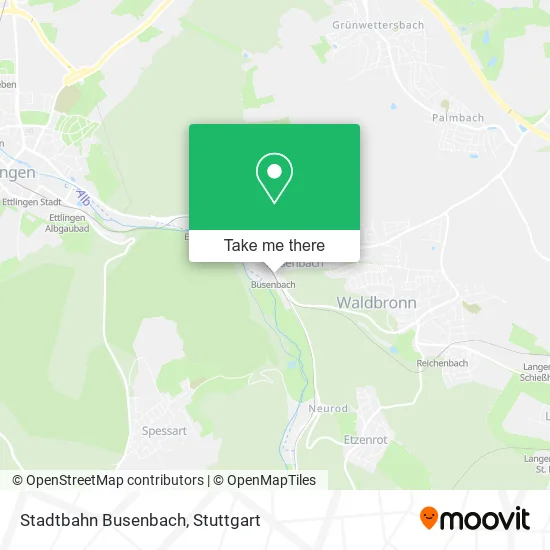 Карта Stadtbahn Busenbach