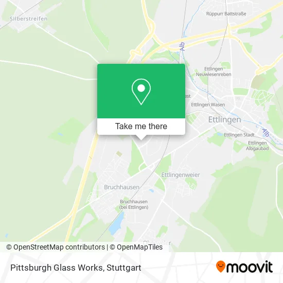 Карта Pittsburgh Glass Works