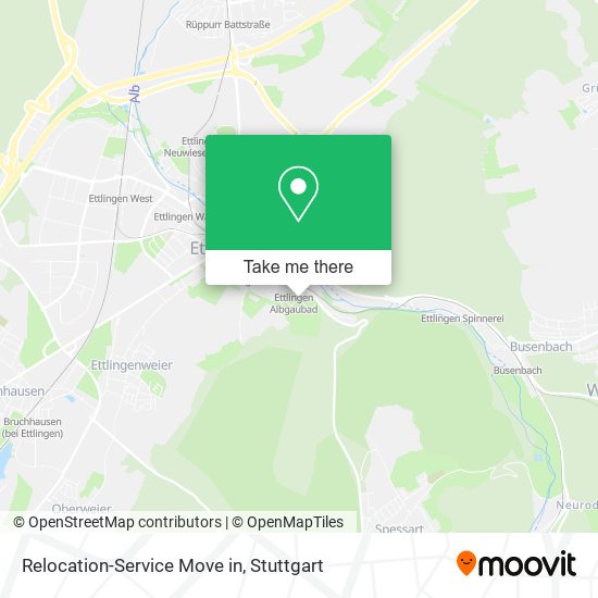 Relocation-Service Move in map