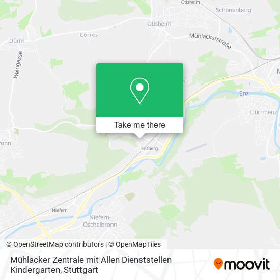 Mühlacker Zentrale mit Allen Dienststellen Kindergarten map