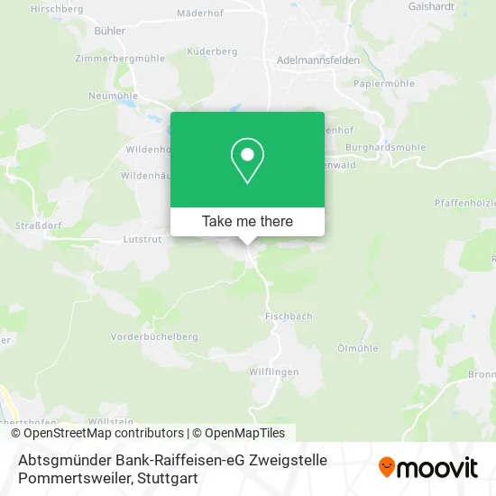 Карта Abtsgmünder Bank-Raiffeisen-eG Zweigstelle Pommertsweiler